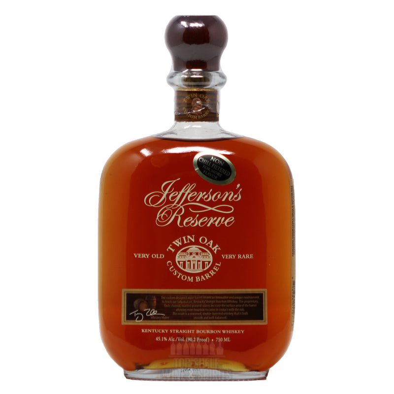 Jefferson's Reserve Twin Oak Non-Chill Filtered Bourbon