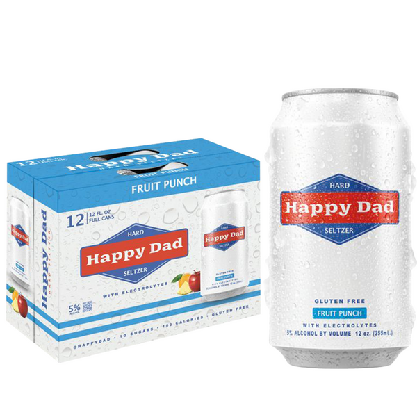 Happy Dad Fruit Punch Hard Seltzer 12 Pack by the Nelk Boys