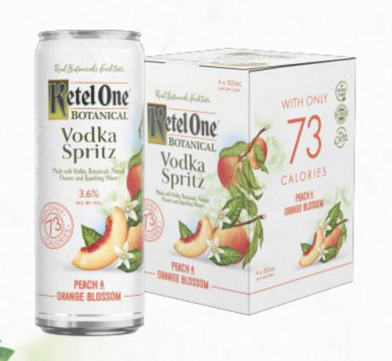 Ketel One Vodka Spritz Peach & Orange Blossom 4 pack